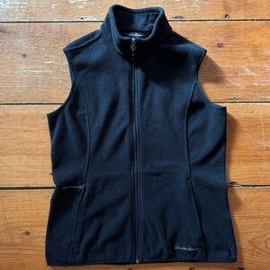 (3/$15) Eddie Bauer Women’s Black Fleece Vest, Size M